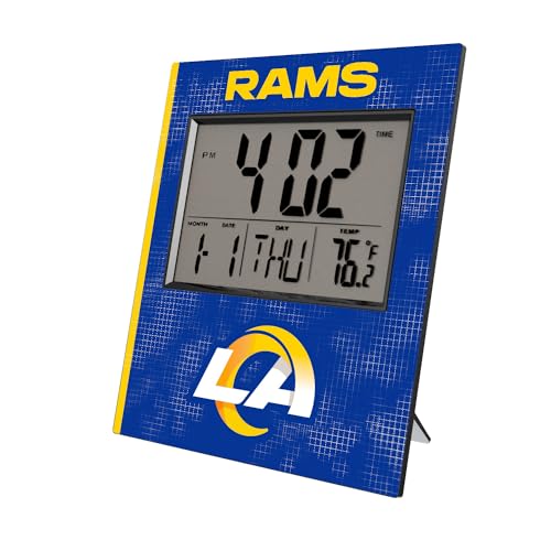 Los Angeles Rams Cross Hatch Digital Desk Clock