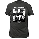 John Lennon 1940-1980 fitted jersey tshirt Charcoal