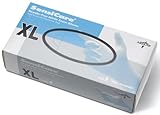 Medline SensiCare Nitrile Exam Gloves, Powder-Free, Size XL, Blue, 140 Count