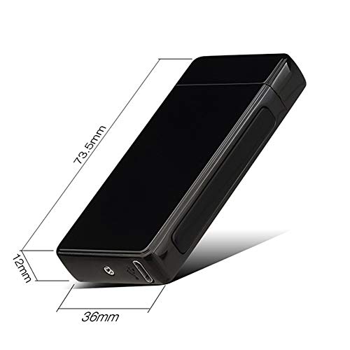 Briquet Coupe-Vent Électrique Double Arc Design Écran LED Tactile Noir - 8