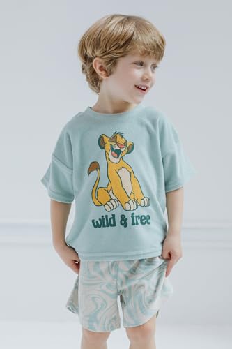 Disney Lion King Big Boys' 2-Piece T-Shirt and Shorts Set Sage Green 10-12 - image 2