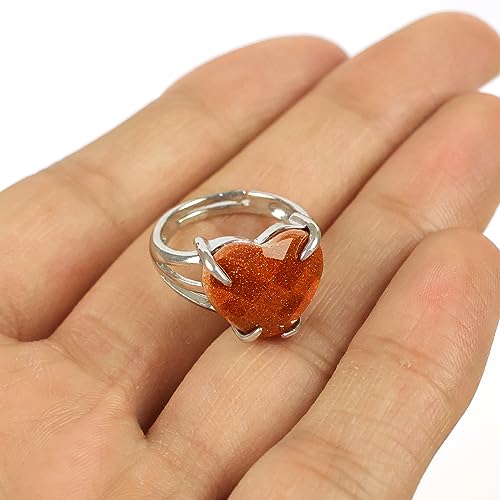 Image of Reiki Crystal Products Adjustable Rings, Amethyst, Black tourmaline, Goldstone brown, Green Jade, Lapis Lazuli, Opalite, Red Jasper, Rose Quartz, Tiger eye, Gemstone Ring