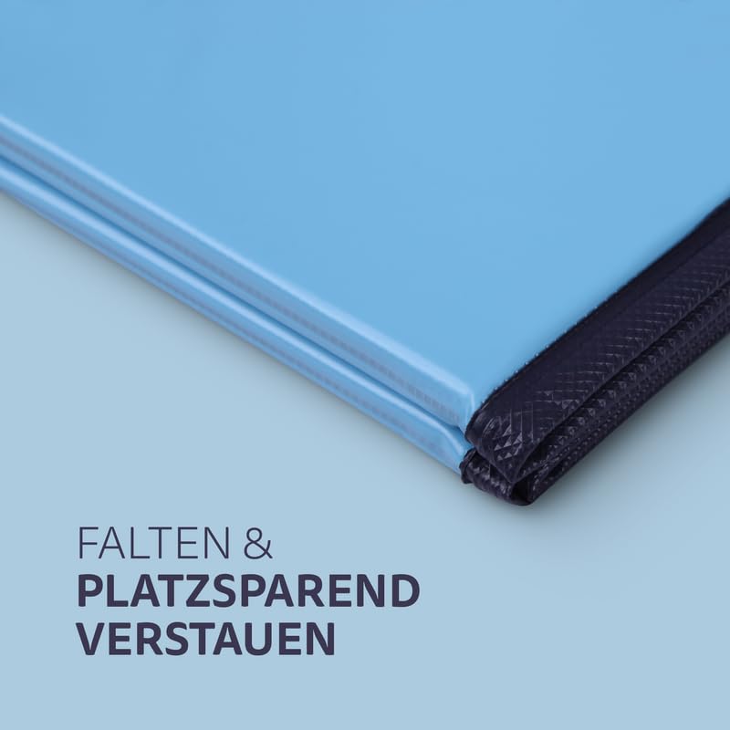 Hundepool Swimmpingpool für Hunde (Ø80cm x 20cm) Rutschfester Boden und Ablassventil - Faltbar aus PVC - Bällebad - Stabile Wand