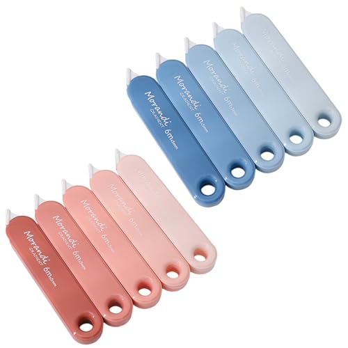 BetterJonny 10 cintas blancas, rodillo de cinta de corrección instantánea, juego de mini rodillos de corrección, bonitos rodillos de corrección, papelería estética para estudiantes, trabajadores de