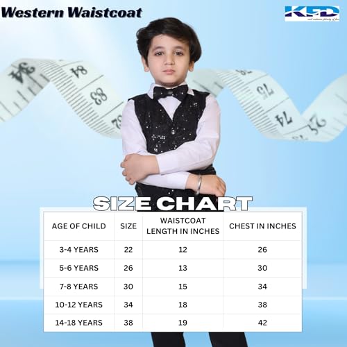 Image of Kaku Fancy Dresses Plain Waistcoat for Kids /Plain Jacket for Kids | Sequin Work Shinning Waist Coat For Annual Day Dance Competition (Only Jacket /Waistcoat - Shirt & Pant Not Included)