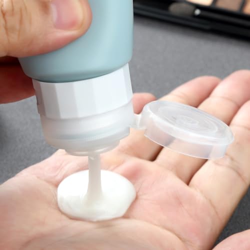 Image of Gemice Travel Bottles for Toiletries, Tsa Approved, Travel Size Containers, BPA Free Leak Proof Tubs Refillable Liquid Accessories for Cometic Shampoo and Lotion Soap
