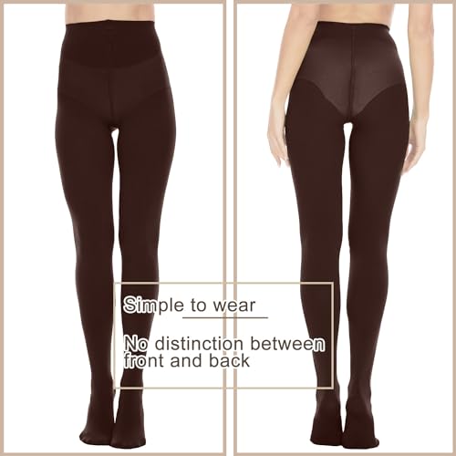 Image of Citystl 2 Pairs 80D Opaque Black Tights for Women, Tummy Control Pantyhose | Ultra-Soft Comfort, Reinforced Toes, Suitable for All Body Types, Fall and Winter Essential, Full-Footed Tights