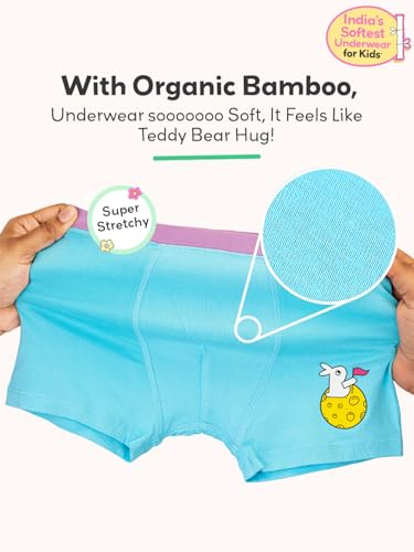 Image of superbottoms Girl Boyshorts | Supersoft Underwear for Girls | 3X Softer Underwear for Kids | Premium Panties for Girls | Super Stretchy, Breathable, Gentle Elastics, No Scratchy Tags, AZO-Free Dyes