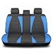 FH Group PU205013BLUEBLACK Bench PU205BLUEBLACK013 Ultra Comfort Leatherette Rear Seat Cushions Blue Black
