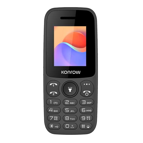 Konrow MOBY – 2G GSM Dubbla SIM-mobiltelefon Svart 1,77" Display