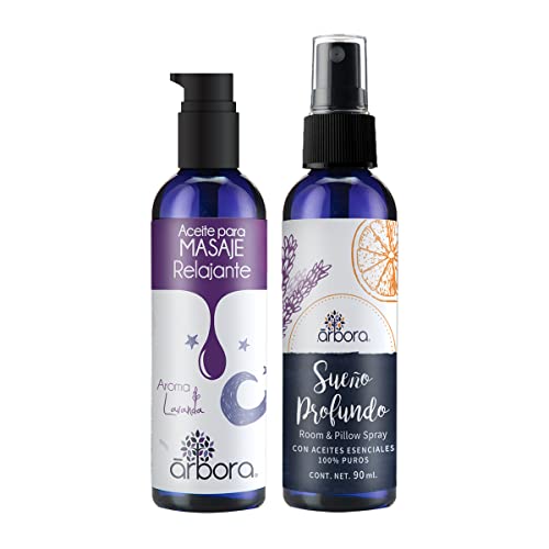 Cremas Y Tratamientos, Shoes Kit Relajación Profunda: ACEITE PARA MASAJE RELAJANTE con LAVANDA + Spray Aromaterapia SUEÑO PROFUNDO con aceites esenciales de LAVANDA, TORONJA, CE
