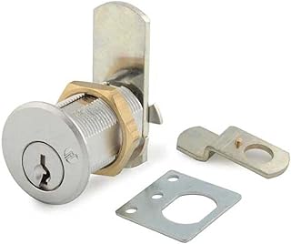 Olympus Lock DCN1 Rekeyable Cam Lock | 1” Cylinder 101 Key Lock, Keyed Alike | US26D Chrome Cabinet Locks | Grade 1 Cam Lock | Reversible Cam Lock for Doors & Drawer Lock