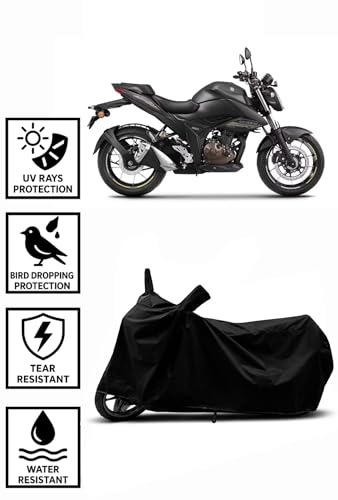 Image of Heavy Duty Waterproof Scooty & Bike Cover for Suzuki Gixxer 250 - UV Resistant, Dustproof & Rain Protection, All-Weather Outdoor Cover for Bikes & Scooty with Buckle Straps