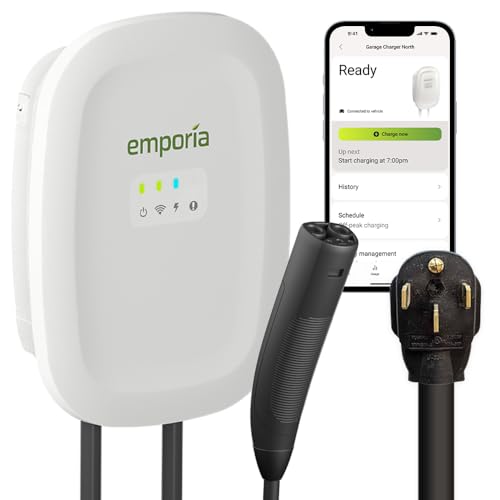 EMPORIA Level 2 EV Charger - NEMA 14-50 EVSE w/NACS,...