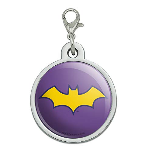 GRAPHICS & MORE Batman Batgirl Logo Chrome Plated Metal Pet Dog Cat ID Tag