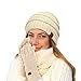 C.C Hatsandscarf CC Exclusives Women Solid Ribbed Glove with Smart Tips (G-20) (Beige)