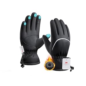 Origem Handschuhe Herren Damen Winter, Fahrradhandschuhe Winterhandschuhe 3M Thinsulate wasserdichte Skihandschuhe, Warme Fleece mit Touchscreen Thermo Handschuhe fur Skifahren, Wandern, Radfahren...