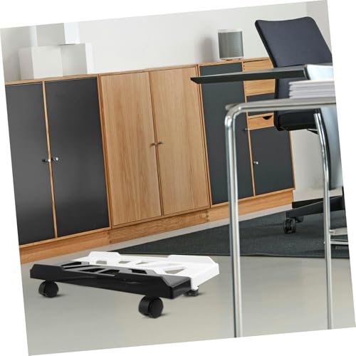 Soporte móvil ajustable para CPU TEHAUX con ruedas giratorias, extensible, para organización bajo el escritorio, carrito multifuncional para gaming y oficina miniatura 7