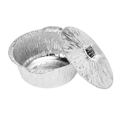 SOLUSTRE Outdoor Portable Foil Pot with Lid Cooking Pan for Camping Barbecue Versatile Cooking for Outdoor Meal Prep