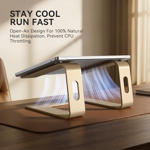 SOUNDANCE Aluminum Laptop Stand – Fixed 6-Inch Riser for Eye-Level Posture — view 2