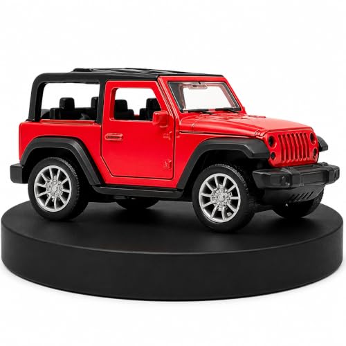 Image of Amisha Gift Gallery Open Thar Jeep Diecast Metal Toy Car for Kids, Red | Opening Doors & Pull Back Action, Mini Manual Push Super Car, No Battery Needed, Durable Diecast Vehicle for Kids Age 3+