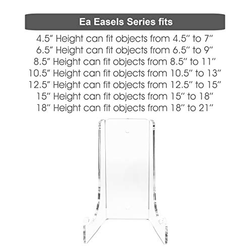 Clear Choice Double-Bend Acrylic Easel Stand 6.5 H 3/16 Thick |Table Top Or Wall Mount, Display, Flat Plates, Photos, Place Cards, Use For Weddings, Funerals Or Birthdays | Clear (H6.5 X W 4.5X D 3.5) #TOP4