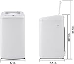 COMFEE' laveuse portable, 1.0 Cu.Ft (IEC) Lave-linge compact avec LED Affichage, cycles de lavage entièrement atomatiques, 2 Rouleaux intégrés, Space Sauvetage, Blanchisserie idéale pour RV, Dorm, Appartement, Blanc Ivoire