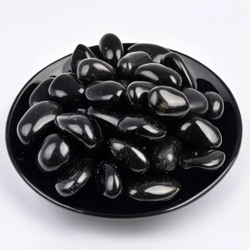 Image of Obsidian Healing Crystal Stone Set - 24 Pieces, 0.6 inch Natural & Polished Stones for Healing, Meditation, Reiki, Chakra, Crafting & Decoration
