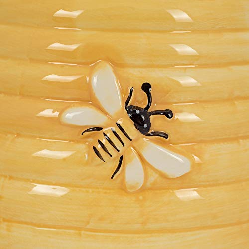 Honeycomb Yellow Beehive 7 X 8 Dolomite Decorative Tabletop Cookie Jar Canister #TOP4