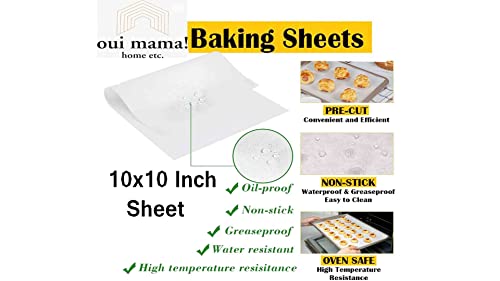 Image of Parchment Paper for Food Wrapping, Sandwich, Pizza, Burger Baking, Cooking Frying -100 Sheets by Just Go Eco (White)