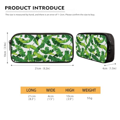 Image of Hawaii Banana Leaves Pencil Case for Men Women,Large Capacity Pencil Box for Boys Girls,Pencil Case Pouch with Zipper for School Work Travel