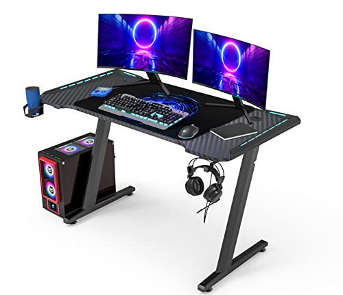 Image of KLIM K120 Gaming Desk - 120 x 60 cm Gaming Table with Cable Management and Mousepad - Easy to Assemble - Sturdy Metal and Wood Computer Desk - Perfect for Gaming and Office - New - 20-Year Warranty