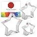 Ann Clark Star Cookie Cutter Set - 3 Piece - 2", 2 3/4", & 3 1/2" - Tin Plated Steel