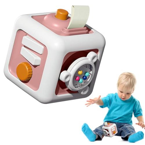 WixbFyn Montessori Aktivitäts-Würfel Sinnes-Spielzeug für Kleinkinder -...