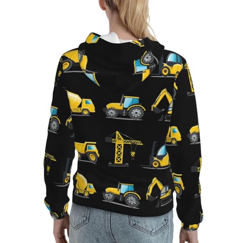 Sweat à capuche imprimé camion pull graphique doux pour femme - 4
