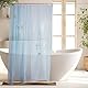 CAPASTEC 1 Set Wasserdichter Duschvorhang, Eva Badvorhang mit 3 Gewicht Magnet, 180 x 200cm Waschbar Duschvorhang mit 12 Duschvorhangringen für Badezimmer, Badewanne, Duschkabine, Blau
