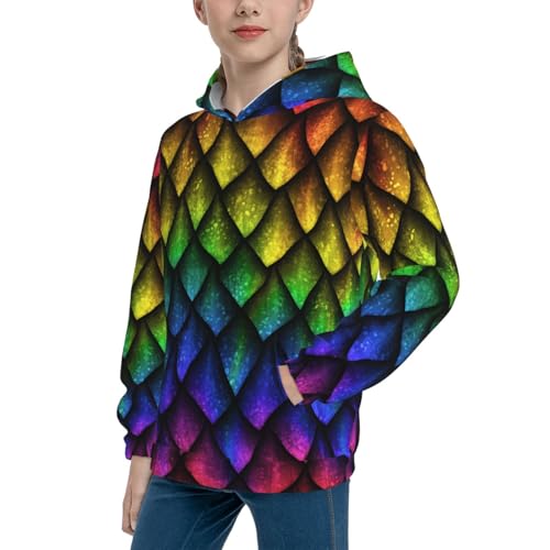 Dragon Scales Kid Hoodies Boys Sweatshirts Girls Pullover with Pocket2