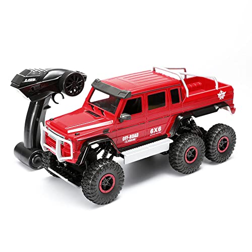 QAQQVQ RC Off-Road Remote Control Car 2.4G 6-Wheel Drive Remote Control Off-Road Truck Boy Model Toy Car Simulation Mechanical Car Integrated Skeleton Removable Tire Children’s Gift