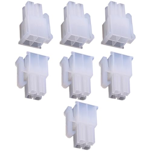 Rdxanc Juego de conectores eléctricos de aguja curvada de 4 pines para motocicleta, enchufe de cable para aplicaciones automotrices, conectores de cable eléctrico