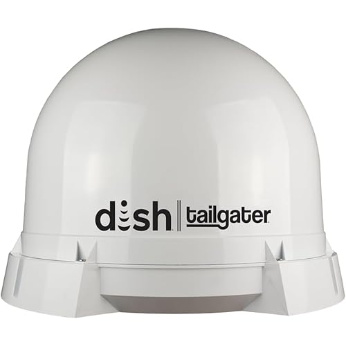 KING DT4450 DISH Tailgater Bundle - Portable/Roof Mountable Satellite TV Antenna and DISH Wally HD Receiver , White , Western & Eastern Arc Satellites