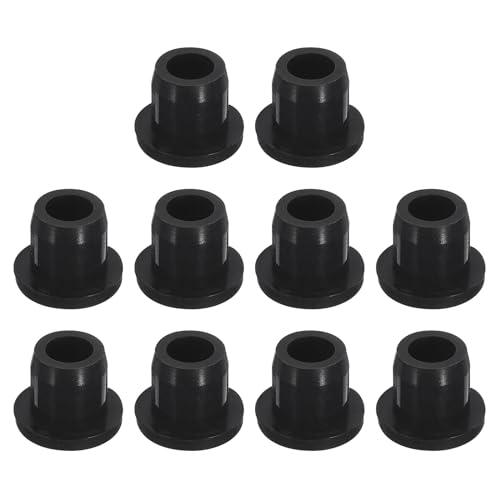 Image of uxcell 10 Pcs Black Plug Holes, Waterproof Rubber Button Plug for 11mm / 0.43 inch Hole