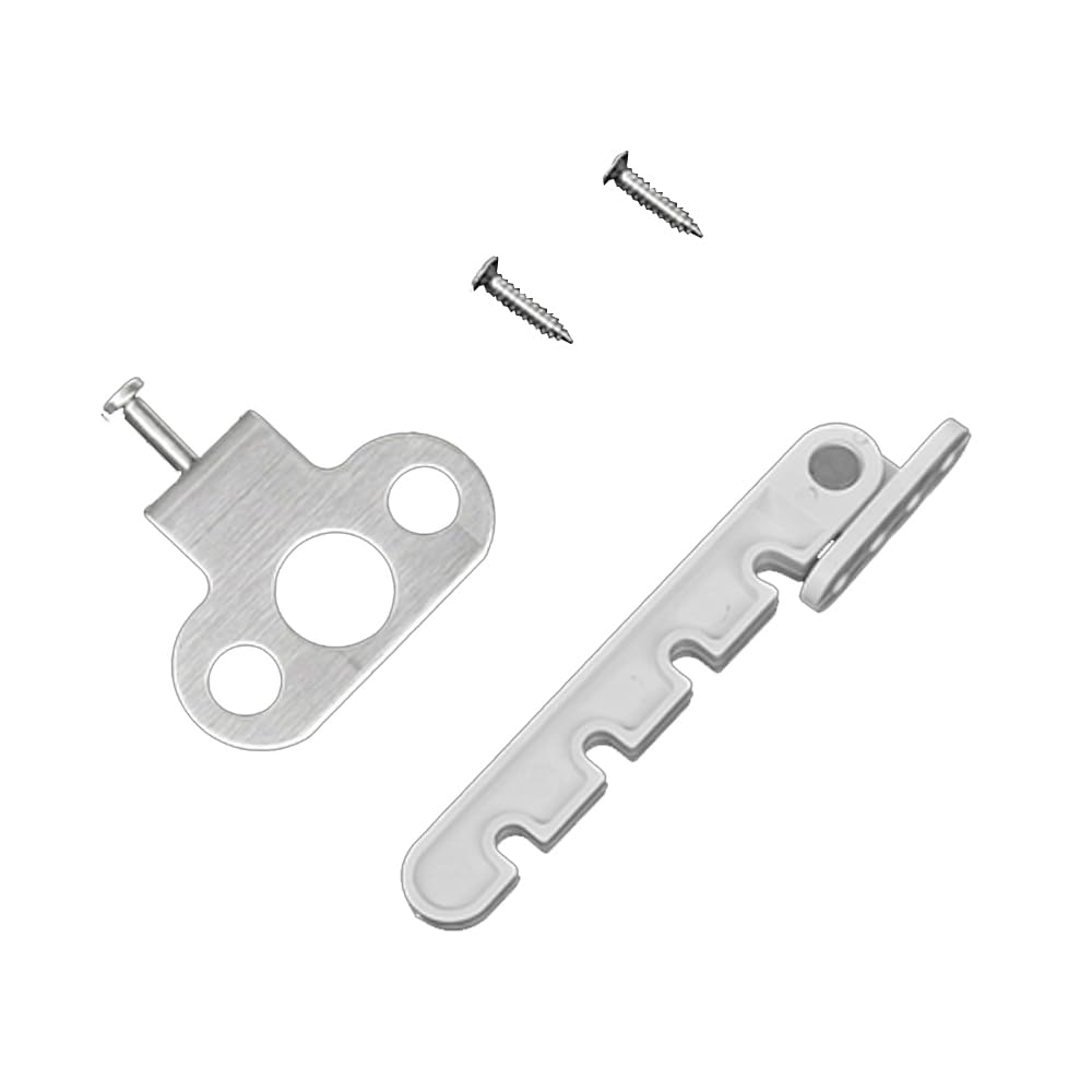 2 Pcs Adjustable Position Casement Window Restrictor Latch, Lock Tilt Regulator for Windows, Suitable for Wooden/Metal Window or Door, Rigid Plastic - 4 Slot (8cm Adjustable)