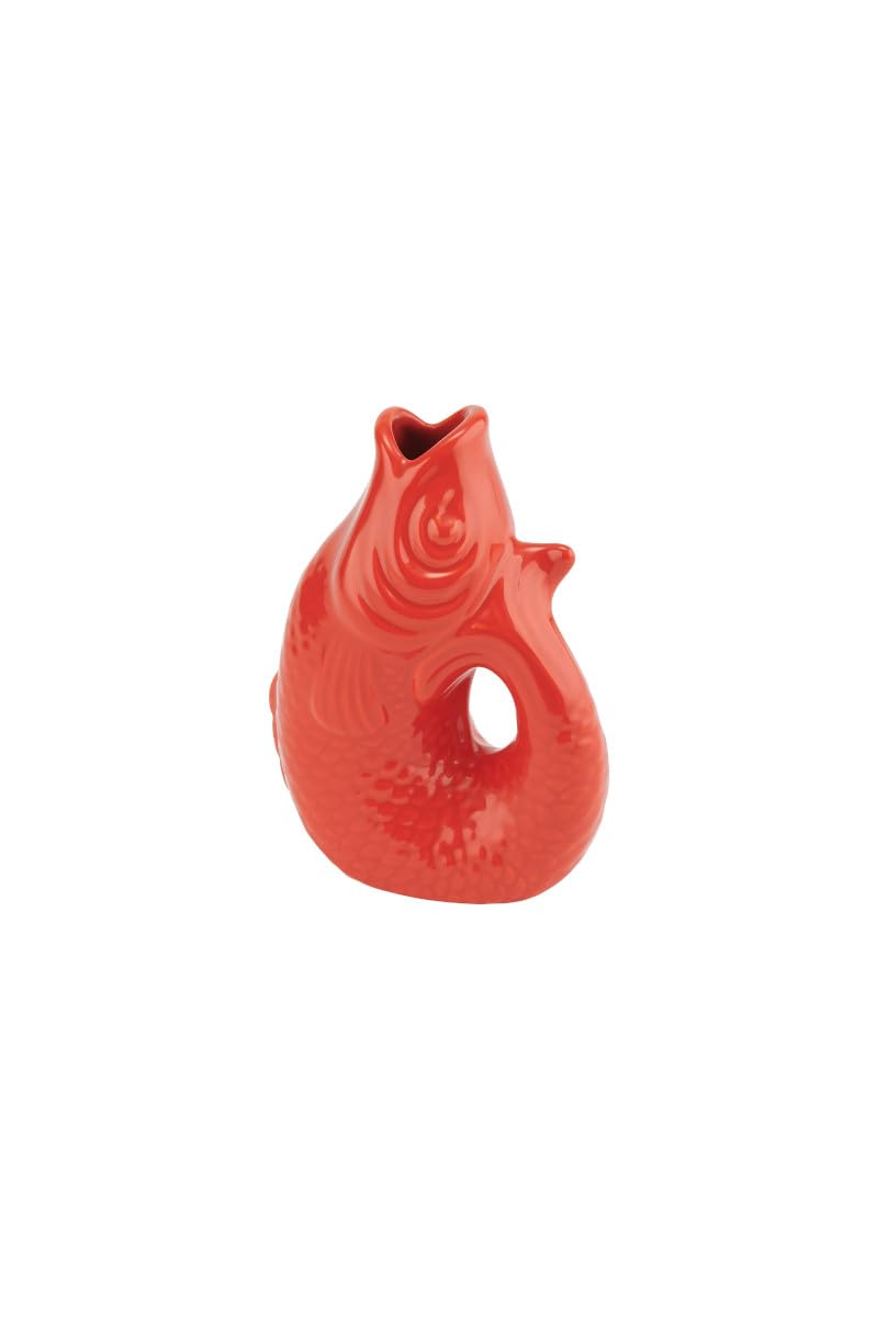 Vase en forme de poisson corail Gift Company, idée cadeau déco originale et colorée