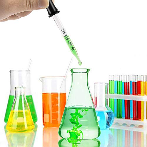 POPETPOP Conta- Gotas de 20 Peças Com Cabeça de Borracha Pipetas de Vidro Conta- Gotas de Pipeta par