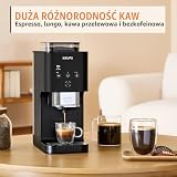 Krups Coffee Crush SA4028E0 ekspres do kawy, młynek ze stali nierdzewnej do świeżo zmielonej kawy, tylko 15 cm szerokości, inteligentny panel sterowania, również do wstępnie zmielonej kawy, łatwe