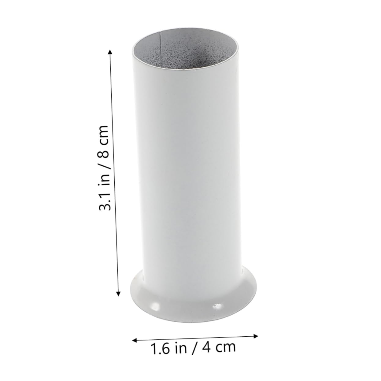 WOONEKY 15 Fundas para Portalámparas Colgantes de Metal Blanco Base Grande y Estructura Resistente para Lámparas de Cristal Hogar