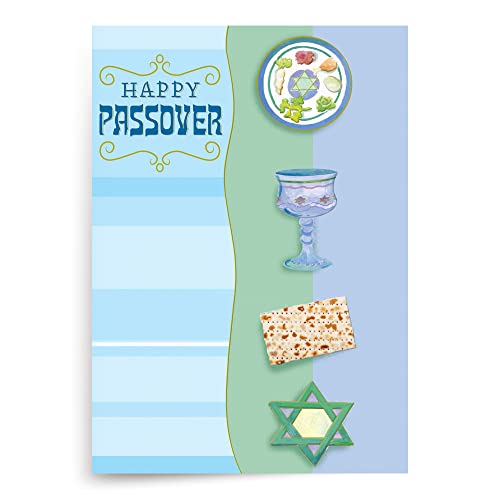 Designer Greetings Special Thoughts Passover Cards, Passover Sedar (6 Cards with Envelopes)
