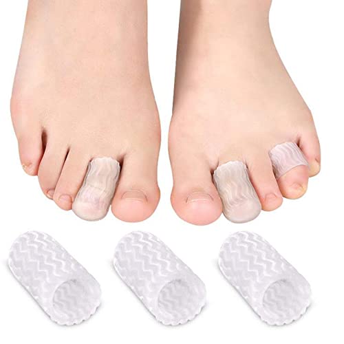 Gepnoo 5 Pares Toe Cushion Thread Toe Caps Separadores Toe para, Claro, 5,2 cm