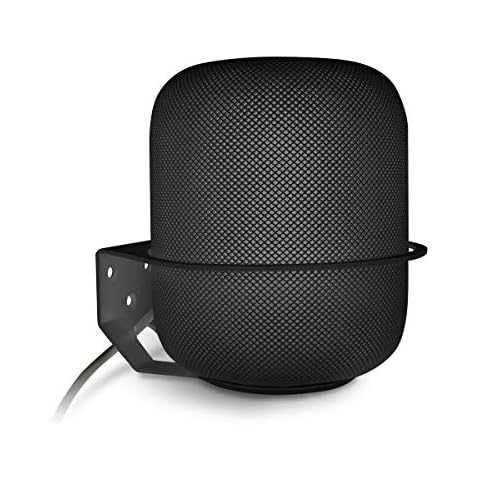 ALLICAVER Wall Mount Compatible Apple HomePod, Speaker Mount for Homepod 2, Sturdy Metal Made Mount Stand Holder Compatible Apple HomePod, Black Cover