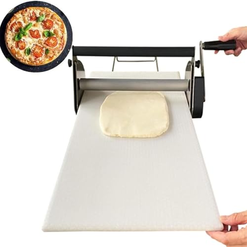 Laminadora manual para masa de pizza y dulce de azúcar, acero inoxidable, grosor ajustable, fácil limpieza